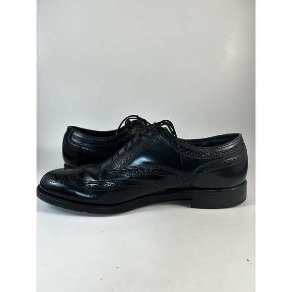 Florsheim Oxford Dress Shoes Mens Size 8D Black Lexington Wingtip Brogue 20381 main image 4